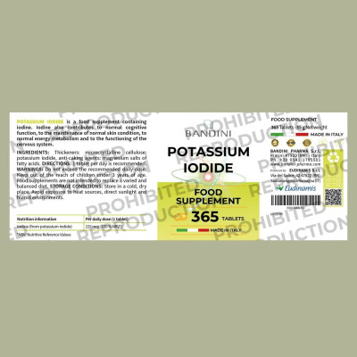 Калиев йодид 225mcg - 365 таблетки | Bandini Pharma - Италия