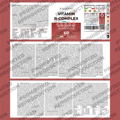 Витамин Б копмлекс / B complex - 60 капсули | Bandini Pharma - Италия