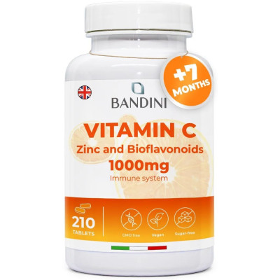 Витамин Ц с цинк и биофлавоноиди - 210 таблетки | Bandini Pharma - Италия