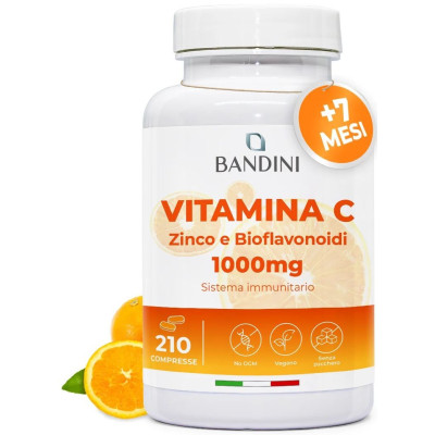 Витамин Ц с цинк и биофлавоноиди - 210 таблетки | Bandini Pharma - Италия