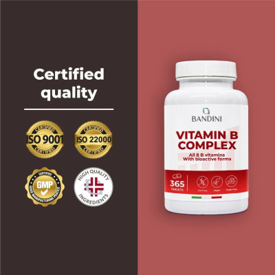 Витамин B комплекс - 365 таблетки | Bandini Pharma - Италия