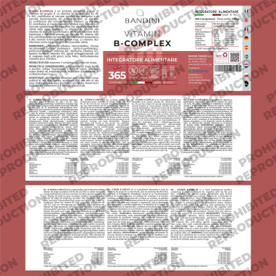 Витамин B комплекс - 365 таблетки | Bandini Pharma - Италия