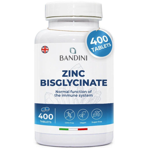 Цинк бисглицинат 25mg - 400 таблетки | Bandini Pharma - Италия