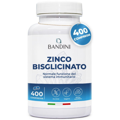Цинк бисглицинат 25mg - 400 таблетки | Bandini Pharma - Италия
