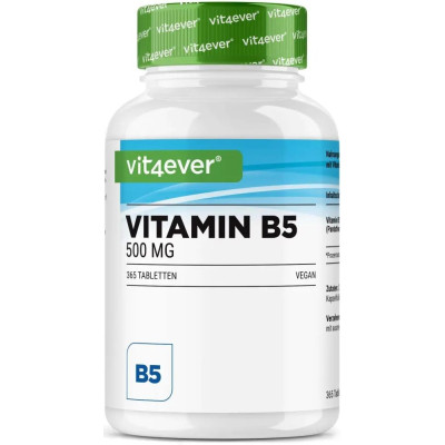 Витамин Б5 (пантотенова киселина) 500mg - 365 таблетки | Vit4ever - Германия