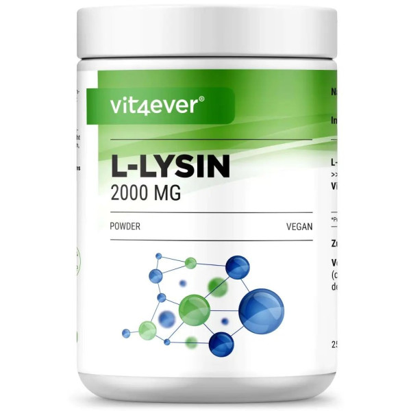 L-лизин хидрохлорид на прах - 250 дози x 2000mg| Vit4ever - Германия