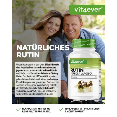Рутин (японска акация) 500mg - 180 капсули | Vit4ever - Германия