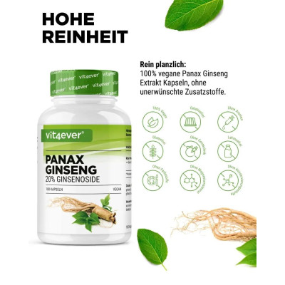 Корейски женшен 600 mg / Roter Panax Ginseng - 180 капсули