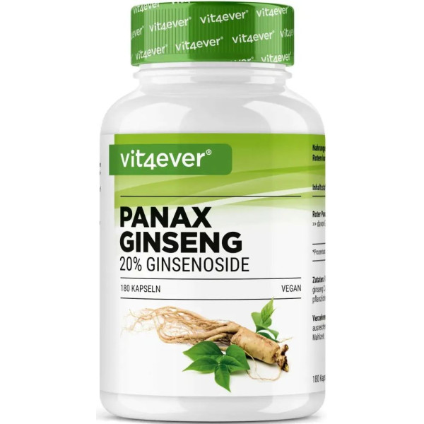 Корейски женшен екстракт 20:1, 600 mg / Roter Panax Ginseng - 180 капсули