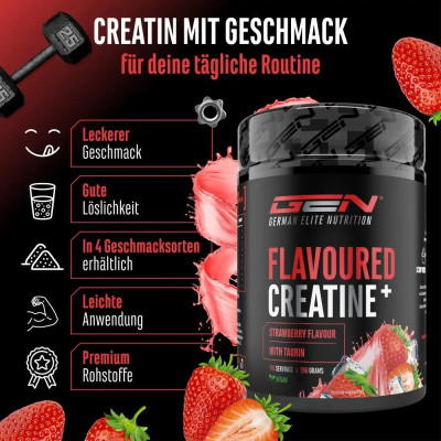 Креатин монохидрат (3gr) с таурин - ЯГОДА | German Elite Nutrition