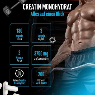 Креатин Ултра 1250mg - 180 капсули | German Elite Nutrition