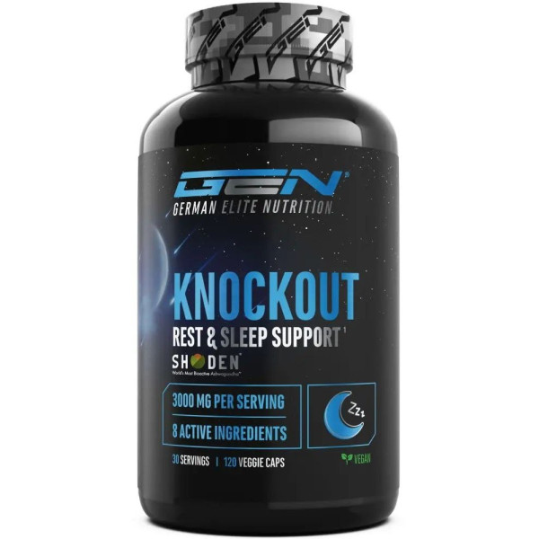 Нокаут - подкрепа за качествен сън и възстановяване - 120 капсули | GEN German Elite Nutrition