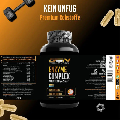 Премиум ензимен комплекс DigeZyme® - 120 капсули | GEN - Германия