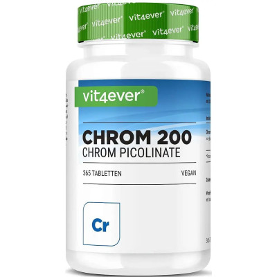 Хром пиколинат 200mcg - 365 таблетки | Vit4ever - Германия