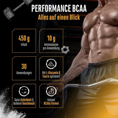 BCAA 2:1:1 прах - манго и маракуя, 450 г| German Elite Nutritin - Германия