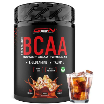 BCAA 2:1:1 с глутамин и таурин - 450 гр. (кола) | German Elite Nutritin - Германия