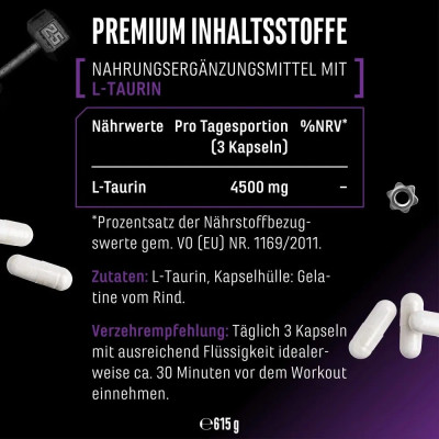 L-Таурин ултра - 365 капсули | German Elite Nutrition - Германия