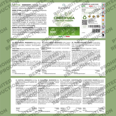 Черен кохош 300mg - 300 таблетки | Bandini Pharma - Италия