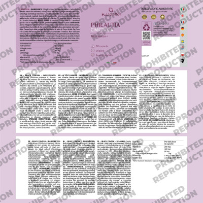 Комплекс за менопауза с черен кохош, салвия, червена детелина и витамини - 60 капсули | Bandini Pharma - Италия