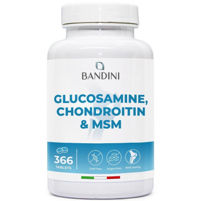Глюкозамин, МСМ и хондроитин - 366 таблетки | Bandini Pharma - Италия