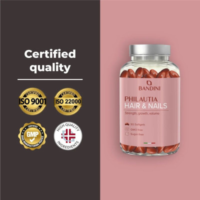 Формула за здравето на косата, кожата и ноктите - 90 меки капсули | Bandini Pharma - Италия