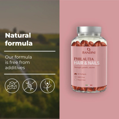 Формула за здравето на косата, кожата и ноктите - 90 меки капсули | Bandini Pharma - Италия