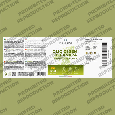Конопено масло 1000mg - 180 меки капсули | Bandini Pharma - Италия