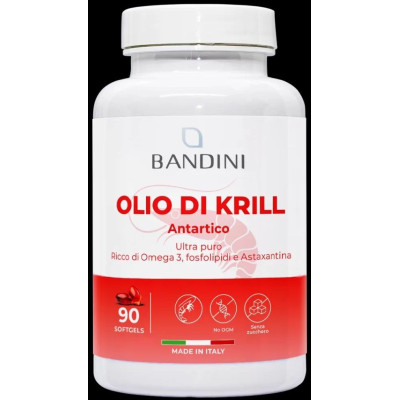 Масло от крил (Омега-3) 500mg - 90 меки капсули | Bandini Pharma - Италия