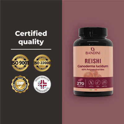 Рейши 650mg - 270 таблетки | Bandini Pharma - Италия