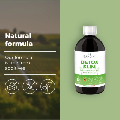 Detox Slim (билков комплекс за детокс и контрол на теглото) - 500ml | Bandini Pharma - Италия