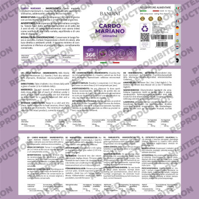 Екстракт от бял трън 300mg - 366 таблетки| Bandini Pharma - Италия