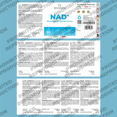 NAD+ 300mg - 90 капсули| Bandini Pharma - Италия