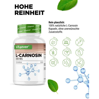Л-карнозин / L-Carnosin 500mg - 120 капсули | Vit4ever - Германия