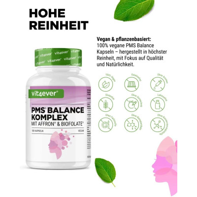 PMS Balance - Комплекс за балансиране на хормоните - 180 капсули | Vit4ever - Германия