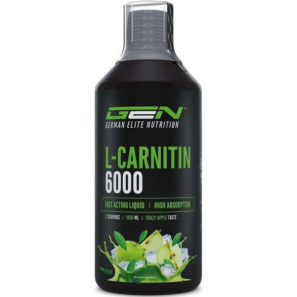 Л-карнитин 6000 mg (зелена ябълка) - 1 литър | GEN - Германия
