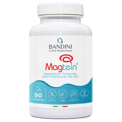 Магнезий Magtein® 667mg / Магнезий Л-Треонат - 90 капсули | Bandini Pharma - Италия