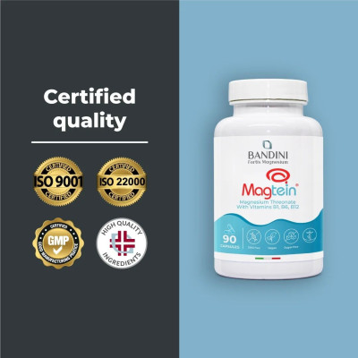 Магнезий Magtein® 667mg / Магнезий Л-Треонат - 90 капсули | Bandini Pharma - Италия